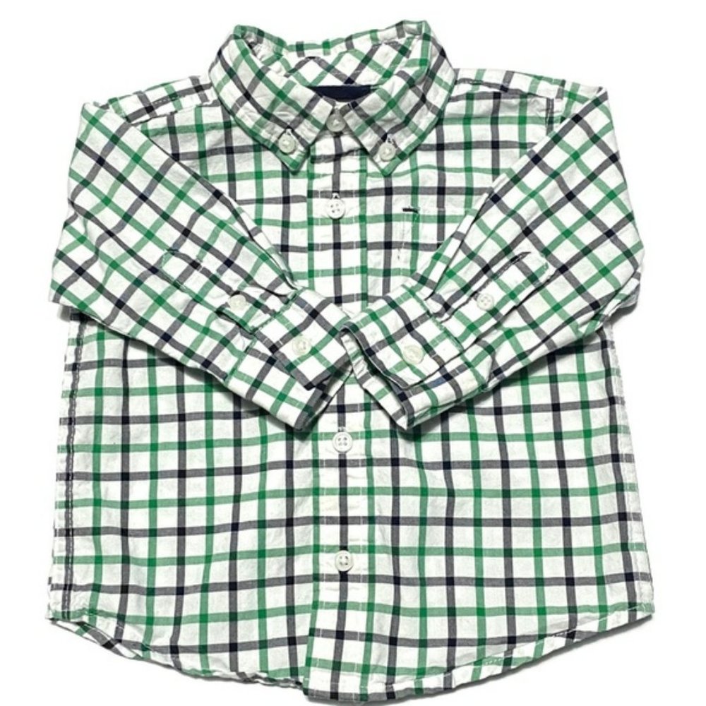 Gymboree Tattersall Check Long-Sleeve Button Down - Picture 1 of 5